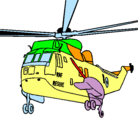 Dibujo Helicóptero al rescate pintado por miguel