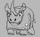 Dibujo Rinoceronte pintado por samuel