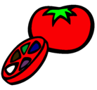 Dibujo Tomate pintado por roxeili