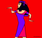 Dibujo Bailarina egipcia  pintado por iris