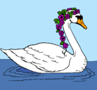 Dibujo Cisne con flores pintado por Erikayvero