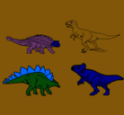 Dibujo Dinosaurios de tierra pintado por luis
