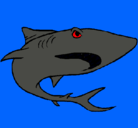 Dibujo Tiburón pintado por SANGRE