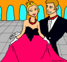 Dibujo Princesa y príncipe en el baile pintado por JVIERACORTES