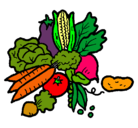 Dibujo verduras pintado por manzakary