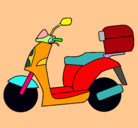 Dibujo Ciclomotor pintado por Alejandro