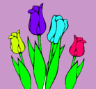 Dibujo Tulipanes pintado por telefonnatalia