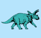 Dibujo Triceratops pintado por mate