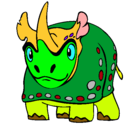 Dibujo Rinoceronte pintado por laia