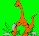 Dibujo Diplodocus sentado pintado por GIACOMO