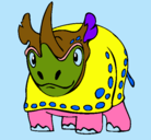 Dibujo Rinoceronte pintado por isabellaramos