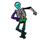 Dibujo Esqueleto contento pintado por Joaquin