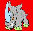 Dibujo Rinoceronte II pintado por galleta
