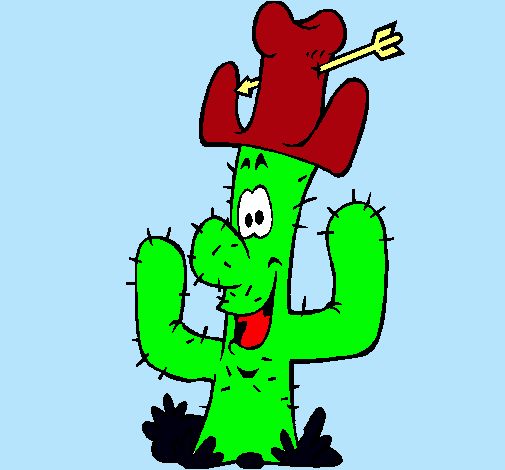 Cactus con sombrero