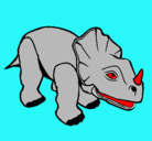 Dibujo Triceratops II pintado por seba