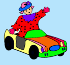 Dibujo Muñeca en coche descapotable pintado por Emily2