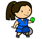Dibujo Chica tenista pintado por gamaroy