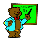 Dibujo Profesor oso pintado por adrian