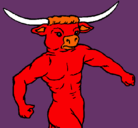 Dibujo Cabeza de búfalo pintado por sergi