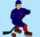 Dibujo Jugador de hockey sobre hielo pintado por mauricio