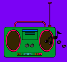 Dibujo Radio cassette 2 pintado por mar