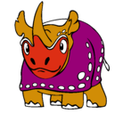 Dibujo Rinoceronte pintado por XHHYYYTYTTRRTTRTYY