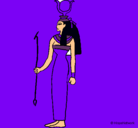Dibujo Hathor pintado por ANASENUPO