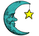Dibujo Luna y estrella pintado por inmathebest