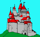 Dibujo Castillo medieval pintado por lucio