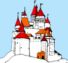 Dibujo Castillo medieval pintado por vvv