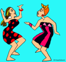 Dibujo Mujeres bailando pintado por wendy