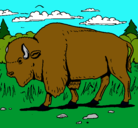 Dibujo Búfalo  pintado por erick