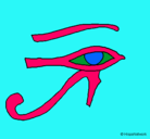 Dibujo Ojo Horus pintado por MyriamPy16