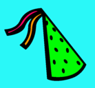 Dibujo Sombrero de cumpleaños pintado por alondra