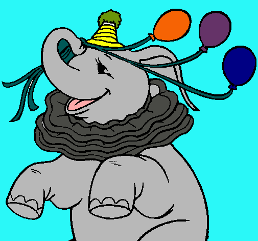 Elefante con 3 globos