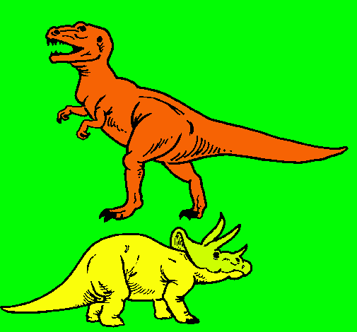 Triceratops y tiranosaurios rex