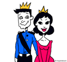 Dibujo Príncipe y princesa pintado por ale