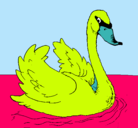 Dibujo Cisne en el agua pintado por sonia