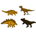 Dibujo Dinosaurios de tierra pintado por dennis