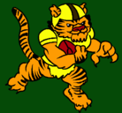 Dibujo Jugador tigre pintado por ariel