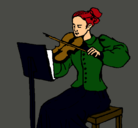 Dibujo Dama violinista pintado por TDFGHJ