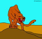 Dibujo Tigre con afilados colmillos pintado por luis026