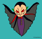 Dibujo Vampiro terrorífico pintado por kity