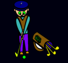 Dibujo Jugador de golf II pintado por domenico