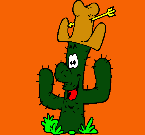 Cactus con sombrero