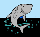 Dibujo Tiburón pintado por mauricioernesto