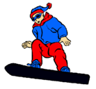 Dibujo Snowboard pintado por FLAVIO