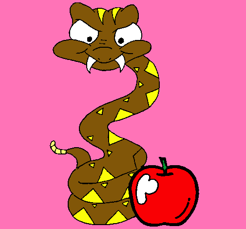 Serpiente y manzana