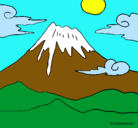Dibujo Monte Fuji pintado por catalina