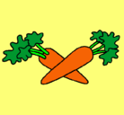 Dibujo zanahorias pintado por zana